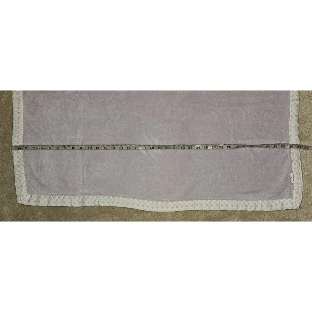 Kidsline by Dena Fleece Purple Flower Baby Blanket Diamond Trim 28